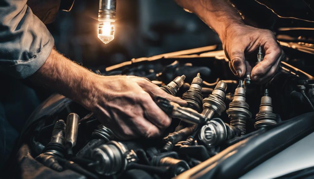 spark plugs change process